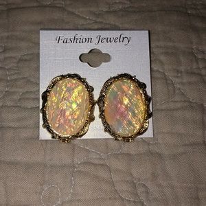 Opal like stone earrings